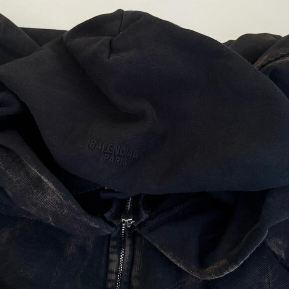 Balenciaga 2023 mud show hoodie SS23 Runway Distressed muddy S small oversized - Picture 8 of 16